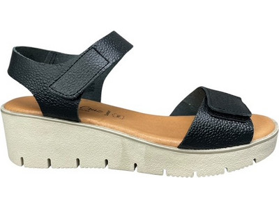 Γυναικείο πέδιλο δέρμα ανατομικό smart steps 23430-negro