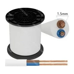 Εύκαμπτο καλώδιο H05VV-F 2x1.5mm 120m - Aigostar λευκό