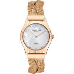 Kenneth Cole Γυναικείο Ρολόι με Ροζ Χρυσό Μεταλλικό Μπρασελέ KCWLG2105702