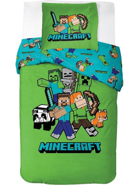 Minecraft Classic Crew bedding set 140x200cm, 70x90 cm