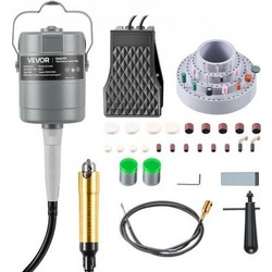 Λειαντήρας Άξονα VEVOR Flex, 780W 25000RPM Ηλεκτρικό Εργαλείο Περιστροφής Άξονα Flex, Λειαντήρας Κρεμαστός με Έλεγχο Πεντάλ Ποδιού και Σετ Αξεσουάρ 112 Τεμαχίων για Λείανση, Γυάλισμα, Κοπή