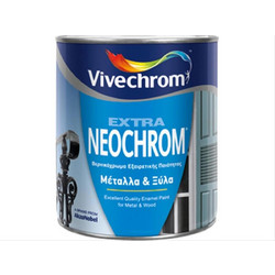 Vivechrom Neochrom Extra Βερνικόχρωμα Διαλύτου 24M Μαύρο Ματ 2.5lt