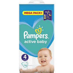 Pampers Active Baby Πάνες No4 9-14kg 132τμχ