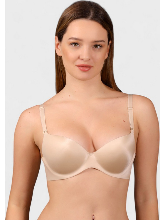 New Bra Lingerie Σουτιέν Push Up Μπεζ NB6045-1