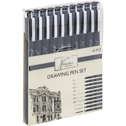 Nassau - Drawing Pen Set Fineliners 10pcs (AR0224/GE)