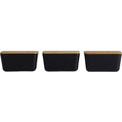 DAY ΣΕΤ 3 KOYTIA ΑΠΟΘΗΚΕΥΣΗΣ ΜΕ ΚΑΠΑΚΙ BAMBOO 13X8X6.6EK