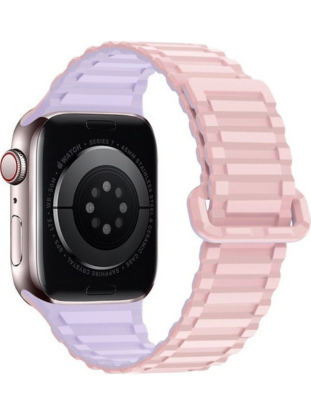 Hoco WA06 Flexible Military Pattern Λουράκι Σιλικόνης Pink / Purple (Apple Watch 42 / 44 / 45mm)
