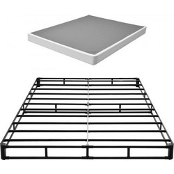 Ελατήριο VEVOR Box, Πλαίσιο κρεβατιού Queen Size με υφασμάτινο ύφασμα που πλένεται, μεταλλικό σκελετό βαρέως τύπου για κρεβάτι Queen, 130 mm Θεμέλιο στρώματος, 1587,57 kg Μέγιστο βάρος χωρητικότητας,