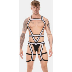Barcode Berlin Harness Duo Javed Λουριά Δεσίματος White - Black