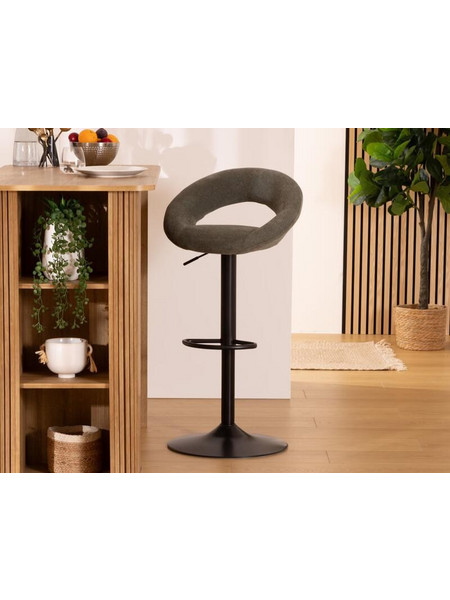 Atmosphera Σκαμπό μπαρ Sasha με ρυθμιζόμενο ύψος και διαστάσεις 48.5x51.5x96.5cm - Black