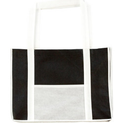 Τσάντα Ώμου Leisure Bag PP-383010-LB SG Accessories Non-Woven Snowwhite/Black