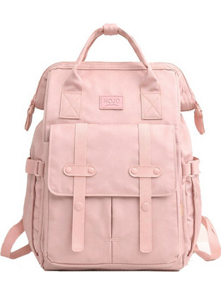 Γυναικείο Σακίδιο Πλάτης Backpack από Πολυεστέρα με Θήκες, 28x21x41cm, Ροζ - Aria Trade