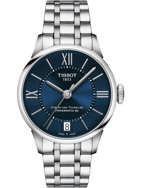 Tissot Chemin Des Tourelles Ανδρικό Ρολόι Αυτόματο με Ασημί Μεταλλικό Μπρασελέ T099.207.11.048.00