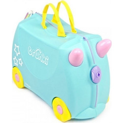 Trunki Una Unicorn Παιδική Βαλίτσα Καμπίνας 31x46x20.5cm με 4 Ρόδες Γαλάζια