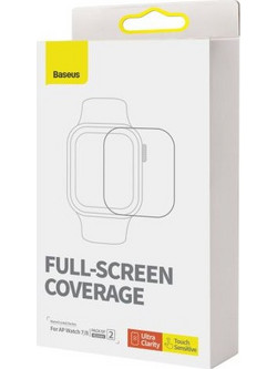 Baseus iWatch 0,2 mm, NanoCrystal Protective Film for Apple Watch 7/8/9, 41mm (2 τμχ) με κιτ τοποθέτησης, Διαφανές (P6001510B201-02)