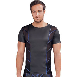 NEK Matte Look Ανδρικό T-Shirt με Mesh Panels & Metallic Stripes