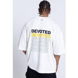 DEVOTED - Ανδρικό oversized t-shirt - Εκρού 55042W