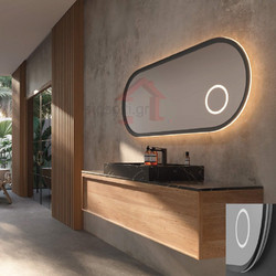 Καθρέπτης Μπάνιου Led Imex Rimini 60X120 cm με γκρι κορνίζα RIMI040120GCB