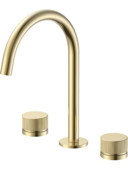 Μπαταρία Νιπτήρα τριών οπών THREE FLOW Brushed Gold PVD 2045006761