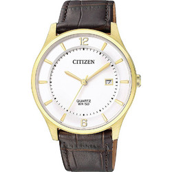 Citizen Ανδρικό Ρολόι με Καφέ Δερμάτινο Λουράκι BD0043-08B