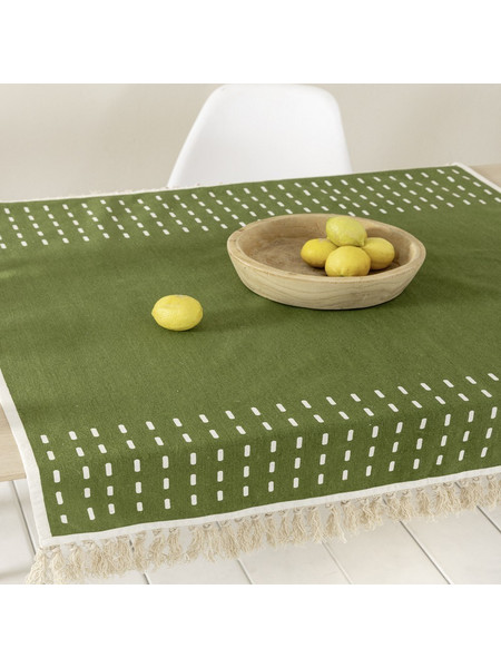 Καρέ Alyo Green-Beige Nima 85X85 100% Βαμβάκι