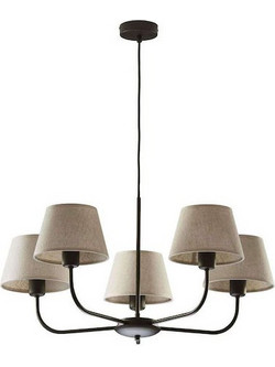 TK Lighting Chicago Πολυέλαιος 5xE27 O68cm με Καπέλα Μπεζ 3989