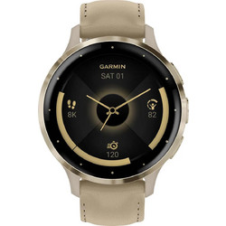 Garmin Venu 3S Soft Gold / Leather French Gray
