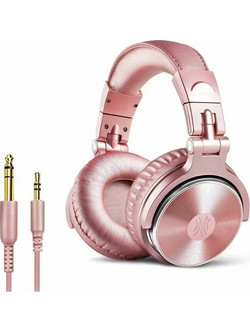 OneOdio Pro10 Ενσύρματα & Ασύρματα Bluetooth Ακουστικά DJ Over Ear Ροζ Χρυσά