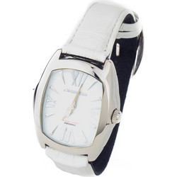 Chronotech Ανδρικό Ρολόι με Λευκό Δερμάτινο Λουράκι CT7696M-01