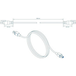 Teltonika Pr2pp10b Power Cable 4-pin To 4-pin 1m