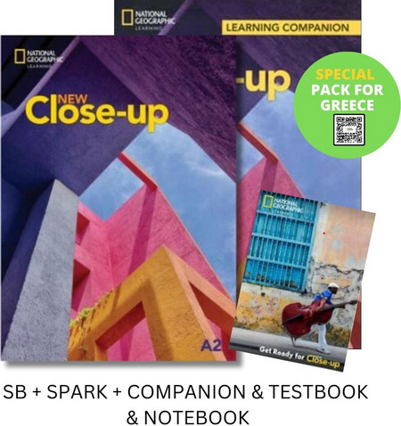 NEW CLOSE-UP A2 SPECIAL PACK FOR GREECE (SB + SPARK + COMPANION & TESTBOOK & NOTEBOOK)