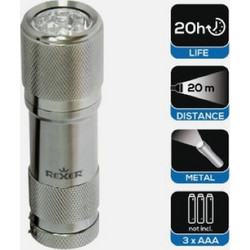 REXER RX6011 Φακός Αλουμινίου LED - 5 LED, 22lm & Συμπαγής 95mm