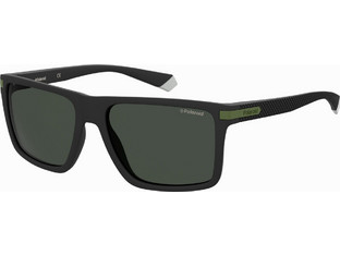 Polaroid Eyewear PLD2098/S 7ZJ/M9 Ανδρικά Γυαλιά Ηλίου Ορθογώνια Κοκάλινα Μαύρα με Μαύρο Polarized Φακό