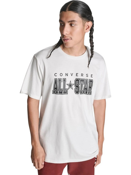 Converse - Ανδρικό T-shirt All Star Tee CVM5T163-100 Λευκό