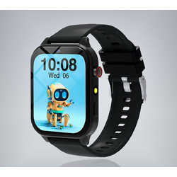 Παιδικό smartwatch T6 - Μαύρη κάσα / Μαύρο λουρί σιλικόνης