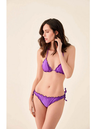 Wikini Fru Fru Ciclamino Triangle Bikini Σετ Μοβ