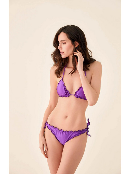 Wikini Fru Fru Ciclamino Triangle Bikini Σετ Μοβ