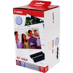 ΠΑΚΕΤΟ ΕΚΤΥΠΩΣΗΣ (ΜΕΛΑΝΙ + 108 ΦΥΛΛΑ A6 ) ΓΙΑ CANON SELPHY ΜΕ OEM : KP-108IN