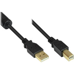 Alcasa Regular USB 2.0 to micro USB Cable Μαύρο 3m 1τμχ GC-M0082