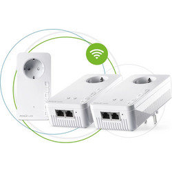Devolo Magic 2 WiFi 2-1-3 Next Multiroom Powerline Τριπλό Kit για Ασύρματη Σύνδεση WiFi 5 με 2 Θύρες Ethernet & Passthrough Πρίζα