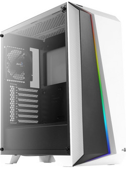 Aerocool Cylon Pro Tempered Glass White Gaming Midi Tower Κουτί Υπολογιστή RGB με Πλαϊνό Παράθυρο