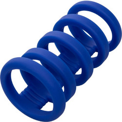 Admiral Triple Cock Cage Ελαστικό Δαχτυλίδι Πέους Σιλικόνης 3.5cm Μπλε