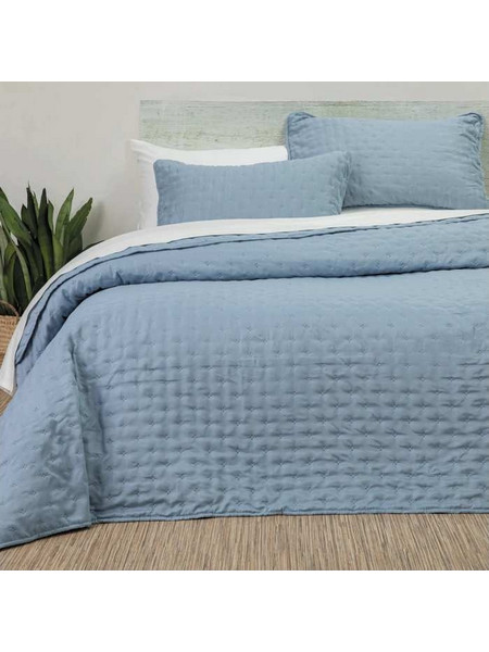 ΚΟΥΒΕΡΛΙ ΥΠΕΡΔΙΠΛΟ ΣΕΤ 3ΤΕΜ (CROISET ΣΙΕΛ) - BOREA HOME 220x240 + (2) 50x70 CROISET ΣΙΕΛ / 100% ΜΙΚΡΟΪΝΕΣ (ΥΦΑΣΜΑ) | 100% ΠΟΛΥΕΣΤΕΡ (ΕΣΩΤΕΡΙΚΟ)