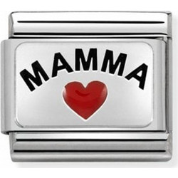 Nomination Composable Classic Unisex Link MAMMA with heart 330208/34