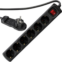 REV Πολύπριζο 6 Θέσεων με USB-A, Διακόπτη και Καλώδιο 2m 0012626514