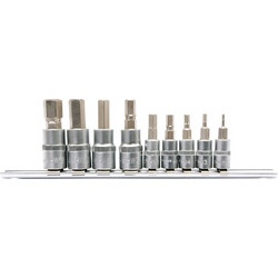 YATO Καρυδάκια HEX Σετ 1/4-3/8 9Τεμ YT-04401