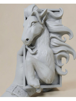 Άβαφη 3D Φιγούρα Book Nook Collection Horse για Βάψιμο DIY (Δώρο τα Χρώματα)