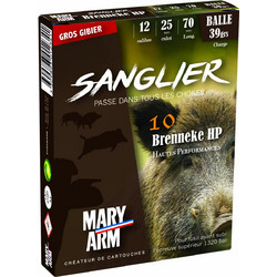 Mary Arm Sanglier Brenneke HP Φυσίγγια Μονόβολα 12Cal 39gr 10τμχ