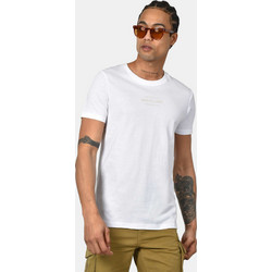 Ανδρικό T-shirt Normal Fit 100% Βαμβακερό - Minimal Berto Lucci Στάμπα - ΛΕΥΚΟ