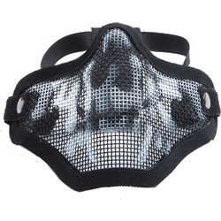 ΜΑΣΚΑ AIRSOFT Μεταλλική, μισή, Black, skull